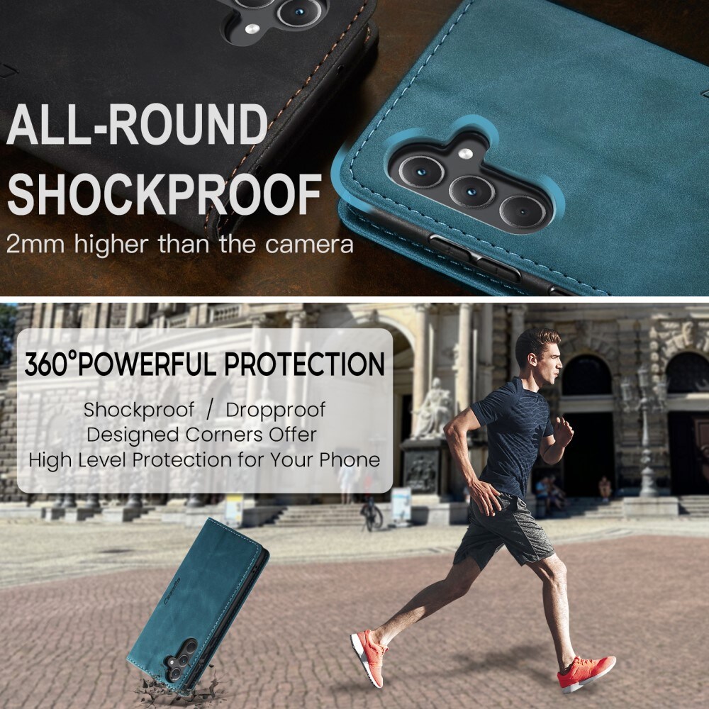 Samsung Galaxy A35 Slimmat plånboksfodral, Blå