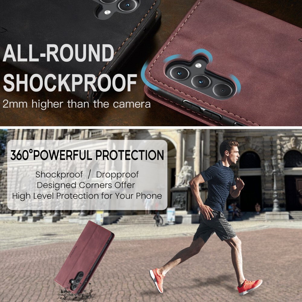 Samsung Galaxy A35 Slimmat plånboksfodral, Röd