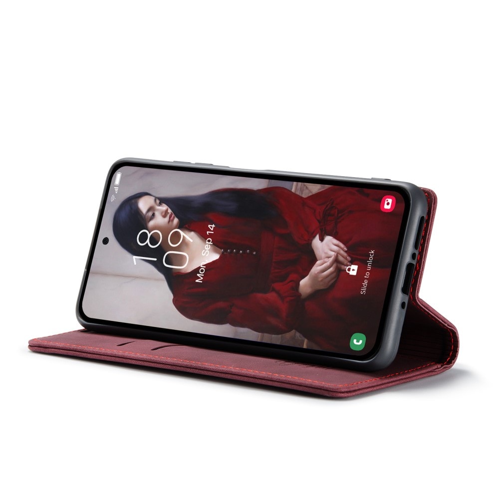 Samsung Galaxy A35 Slimmat plånboksfodral, Röd
