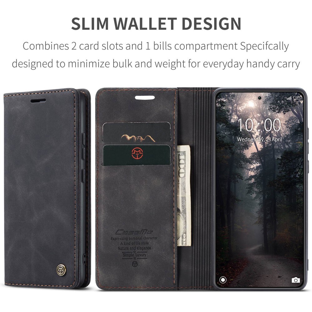 Xiaomi 14 Slimmat plånboksfodral, Svart