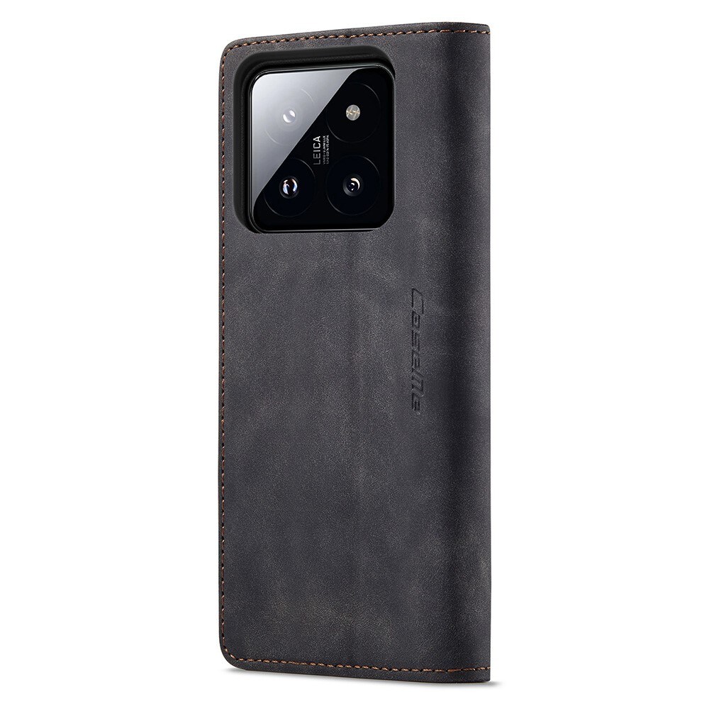 Xiaomi 14 Pro Slimmat plånboksfodral, Svart