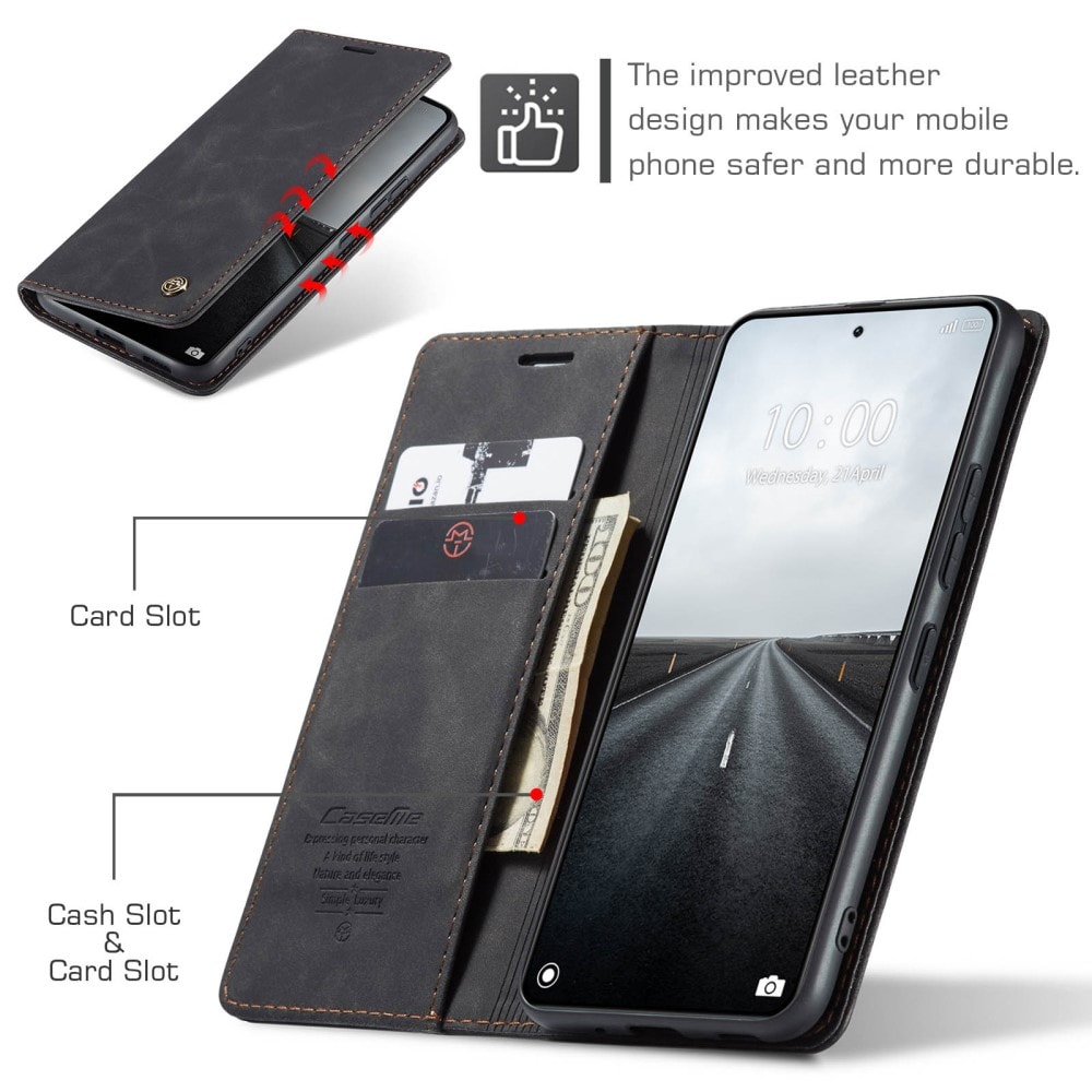 Xiaomi 14 Pro Slimmat plånboksfodral, Svart