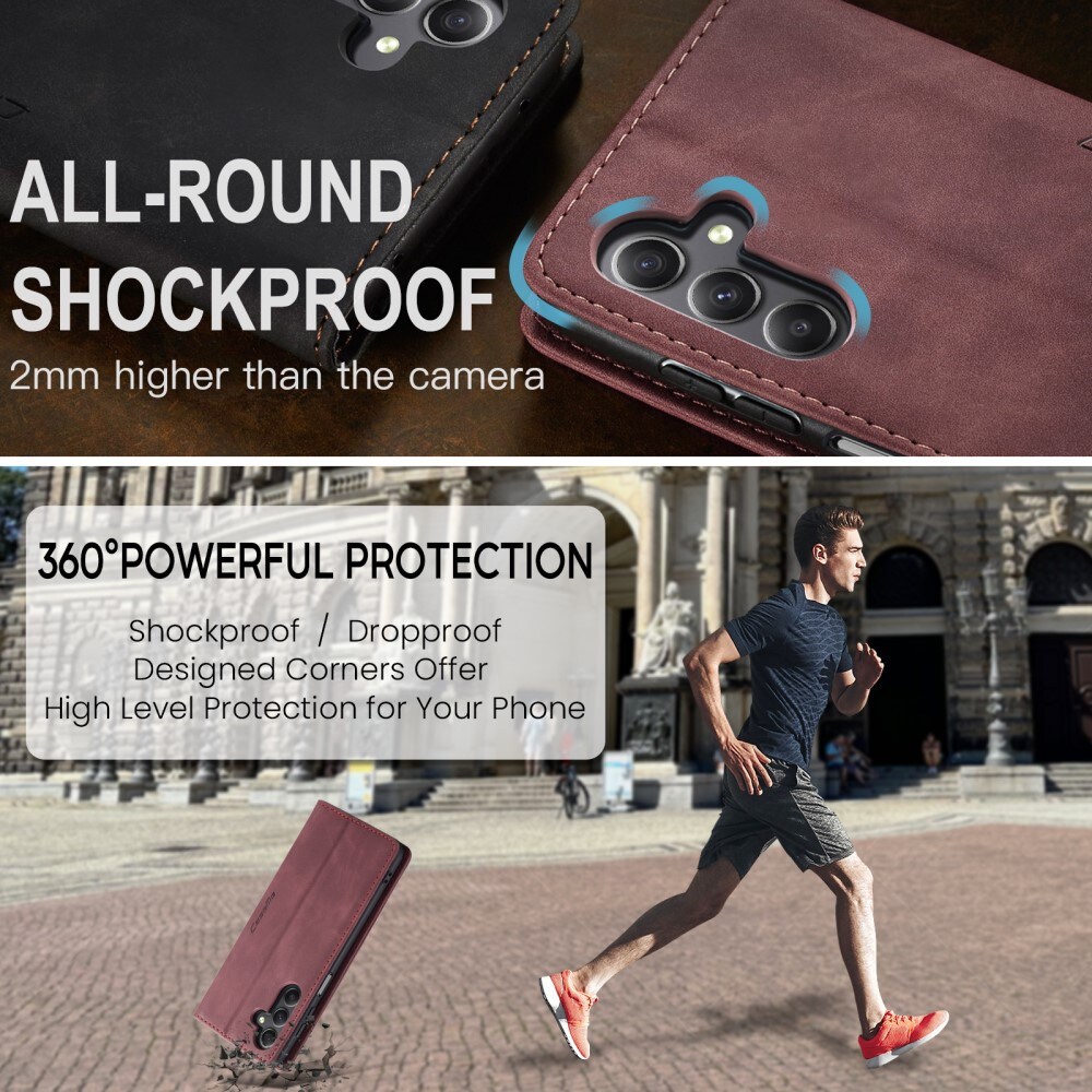 Samsung Galaxy A25 Slimmat plånboksfodral, Röd