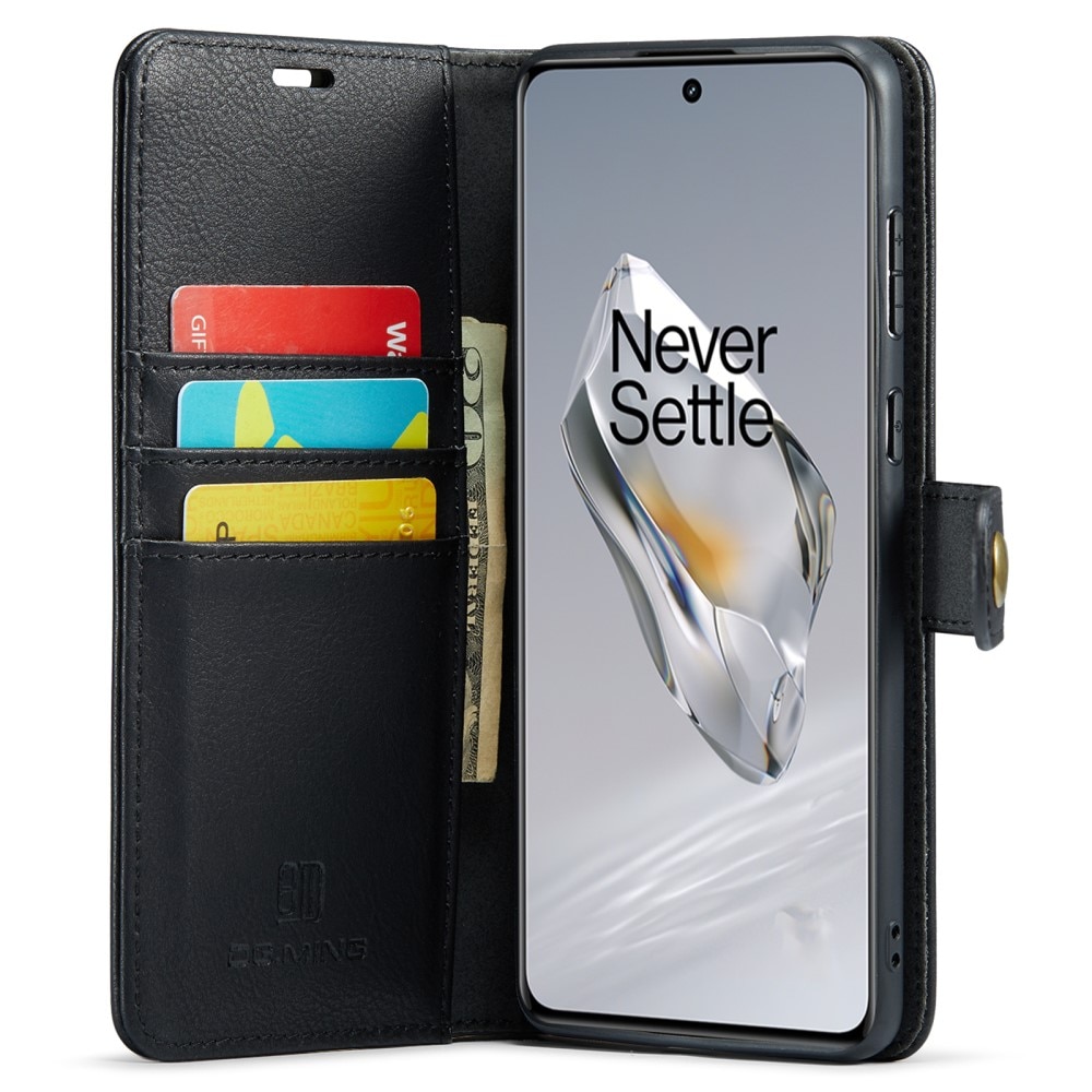 OnePlus 12 Plånboksfodral med avtagbart skal, svart