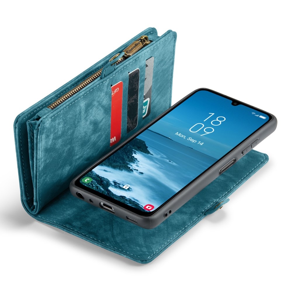Samsung Galaxy A25 Rymligt plånboksfodral med många kortfack, blå