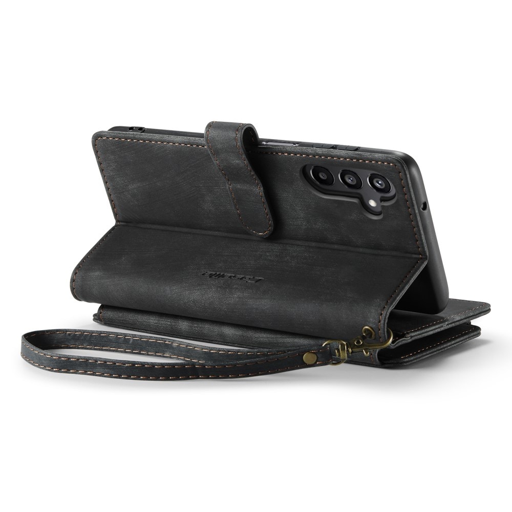 Samsung Galaxy A15 Plåboksfodral med blixtlås, Svart