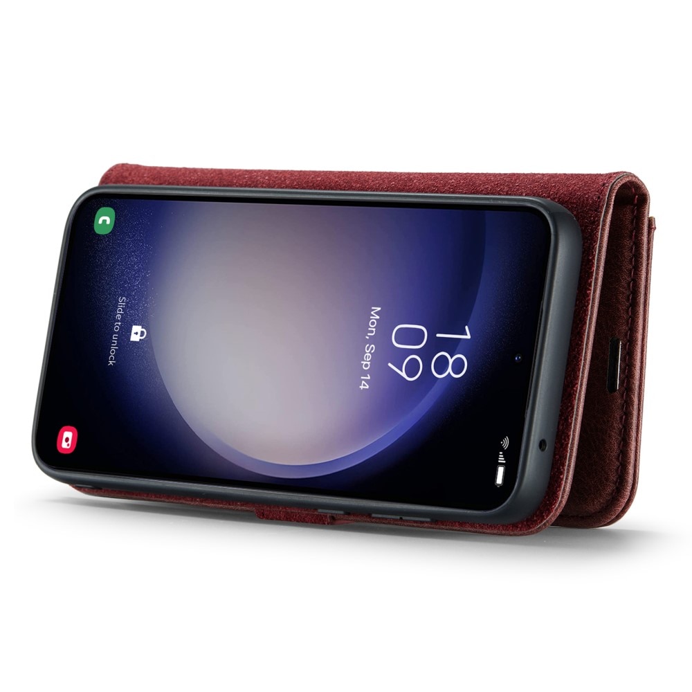 Samsung Galaxy A35 Plånboksfodral med avtagbart skal, röd