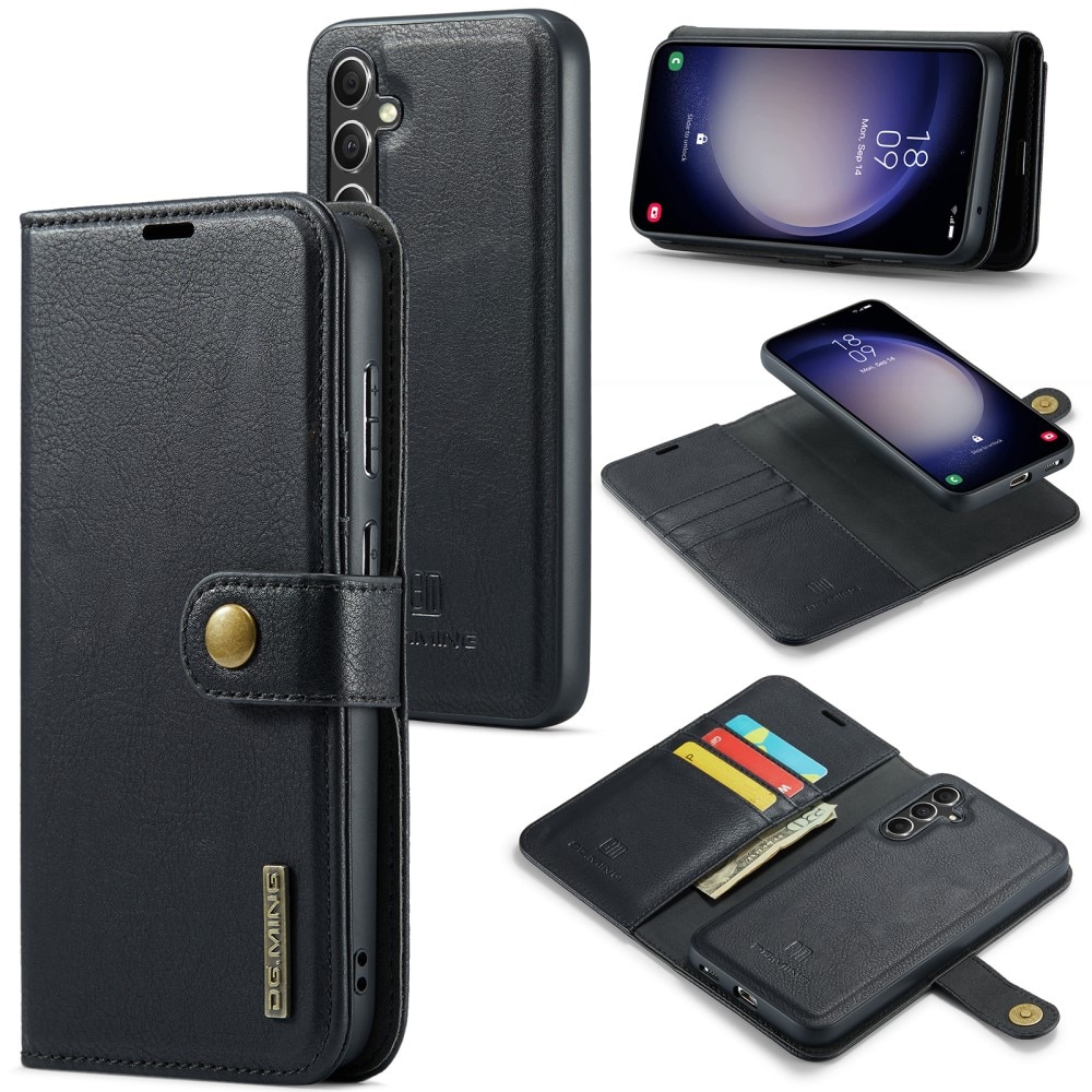 Samsung Galaxy A15 Plånboksfodral med avtagbart skal, svart