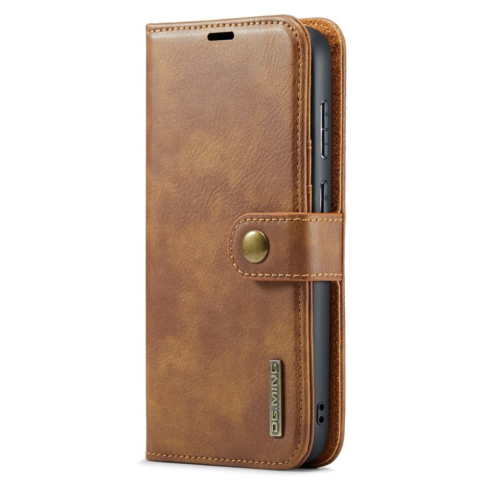 Samsung Galaxy A15 Plånboksfodral med avtagbart skal, Cognac