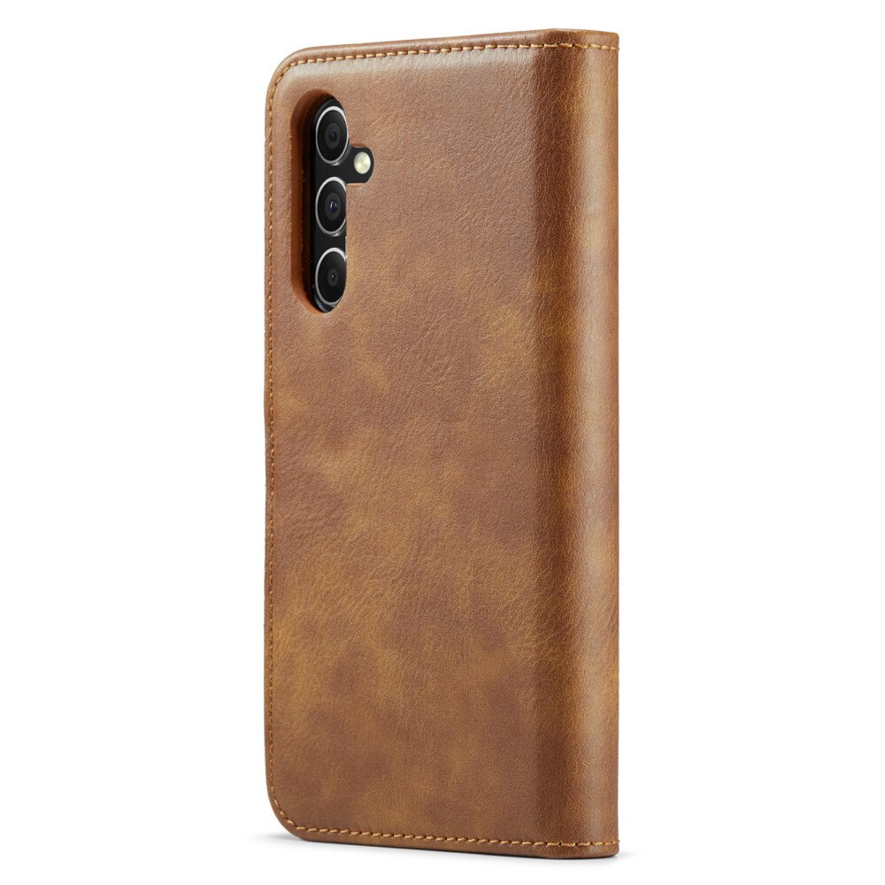 Samsung Galaxy A15 Plånboksfodral med avtagbart skal, Cognac