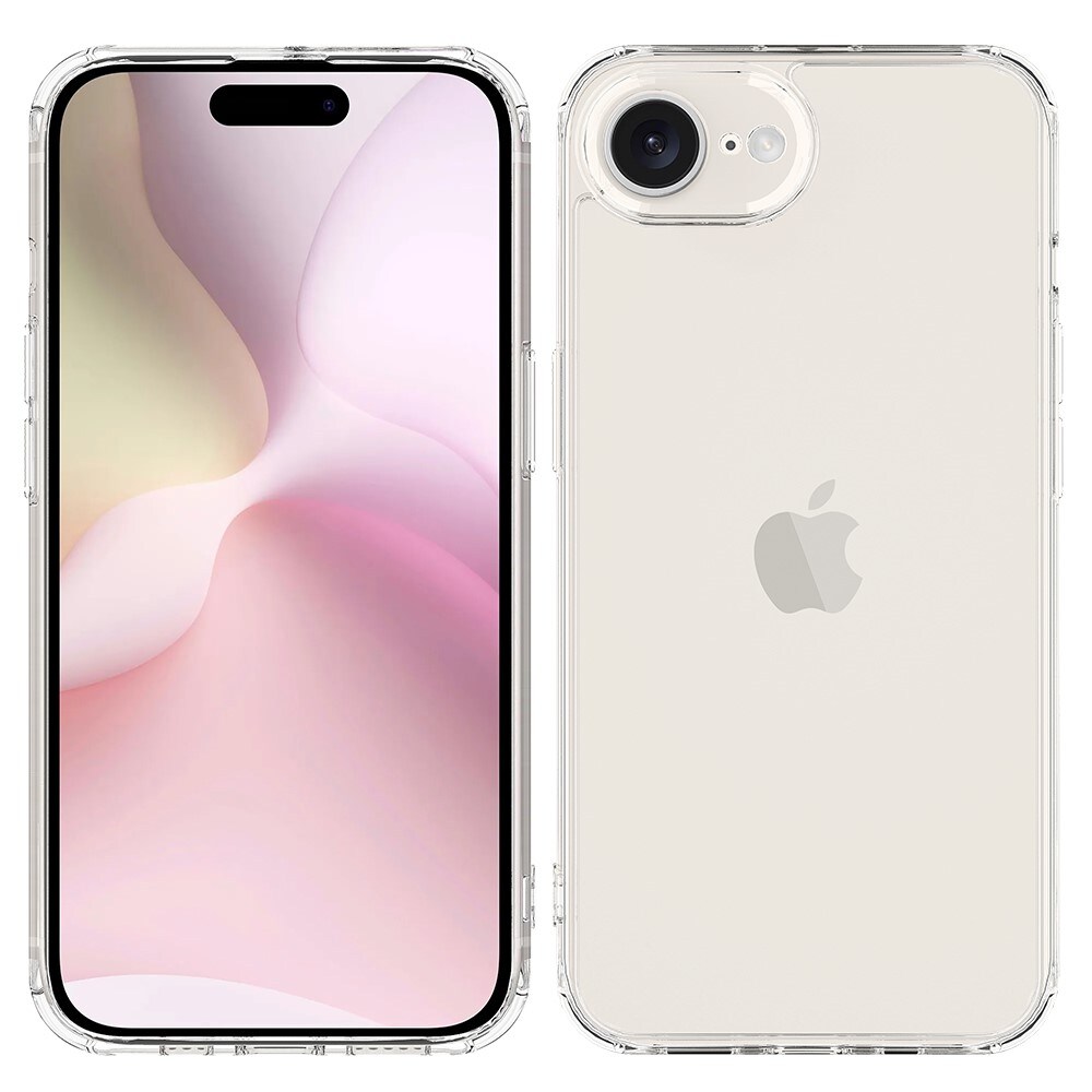 iPhone 16e Crystal Hybrid-skal, Genomskinlig