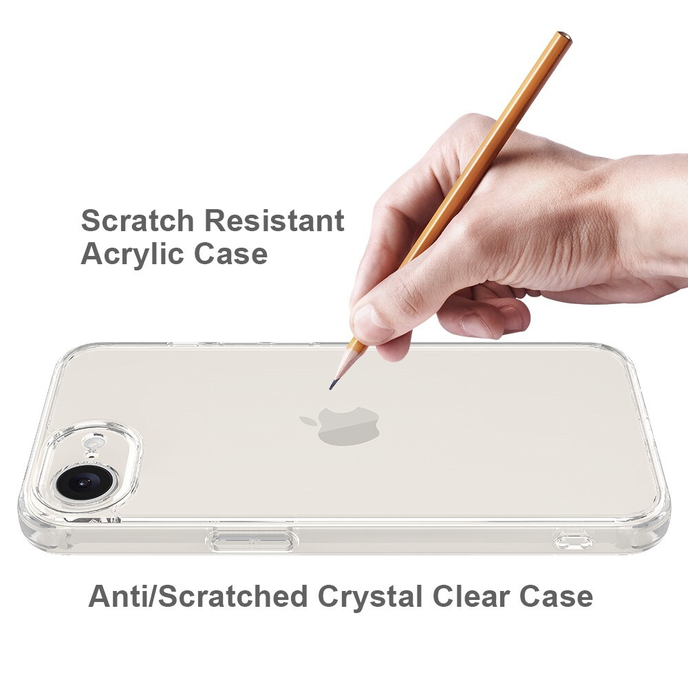 iPhone 16e Crystal Hybrid-skal, Genomskinlig