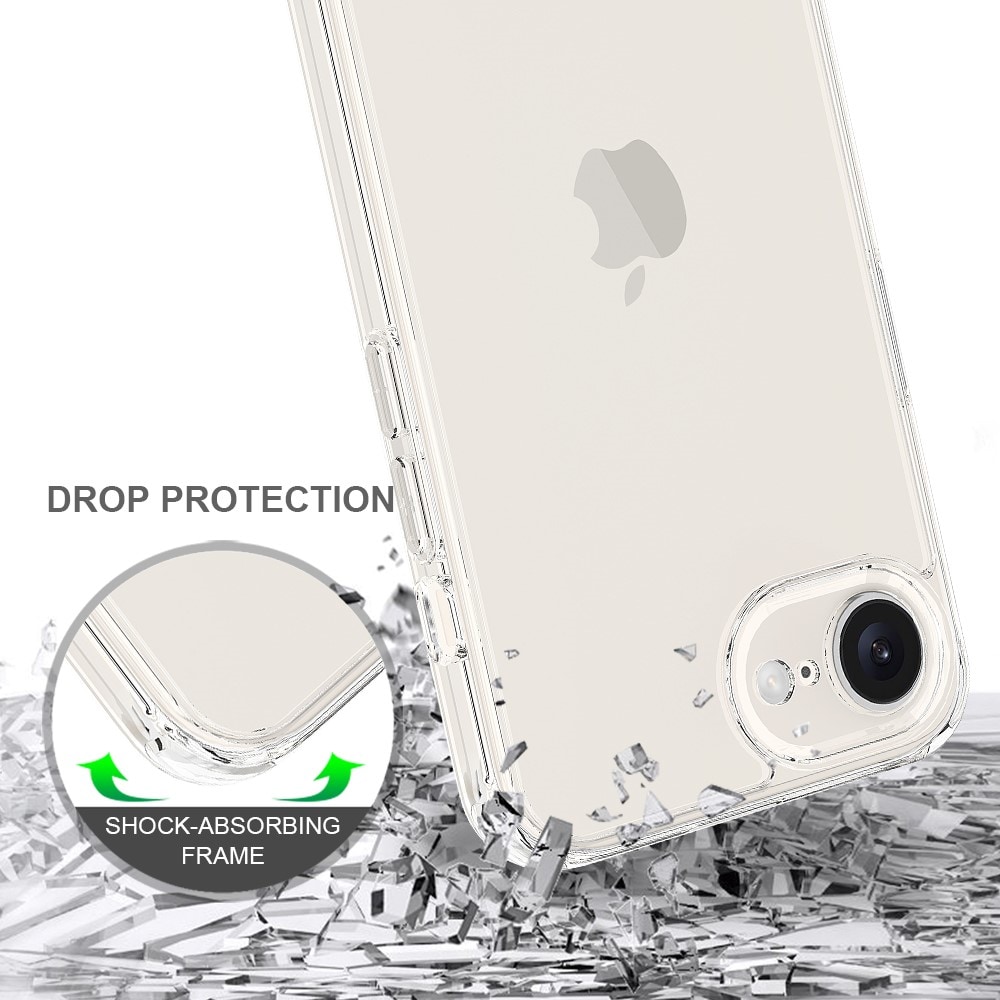 iPhone 16e Crystal Hybrid-skal, Genomskinlig