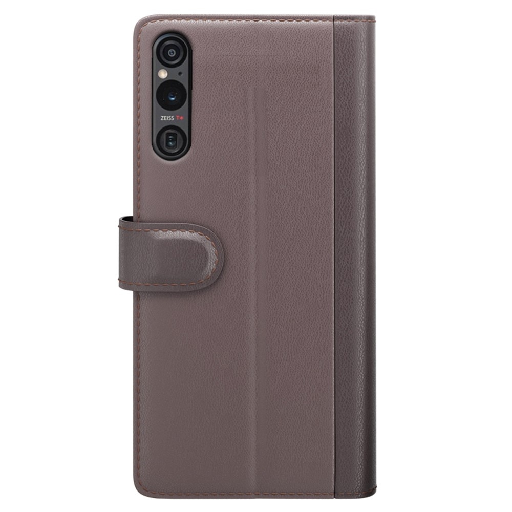 Sony Xperia 1 VI Plånboksfodral i Äkta Läder, brun