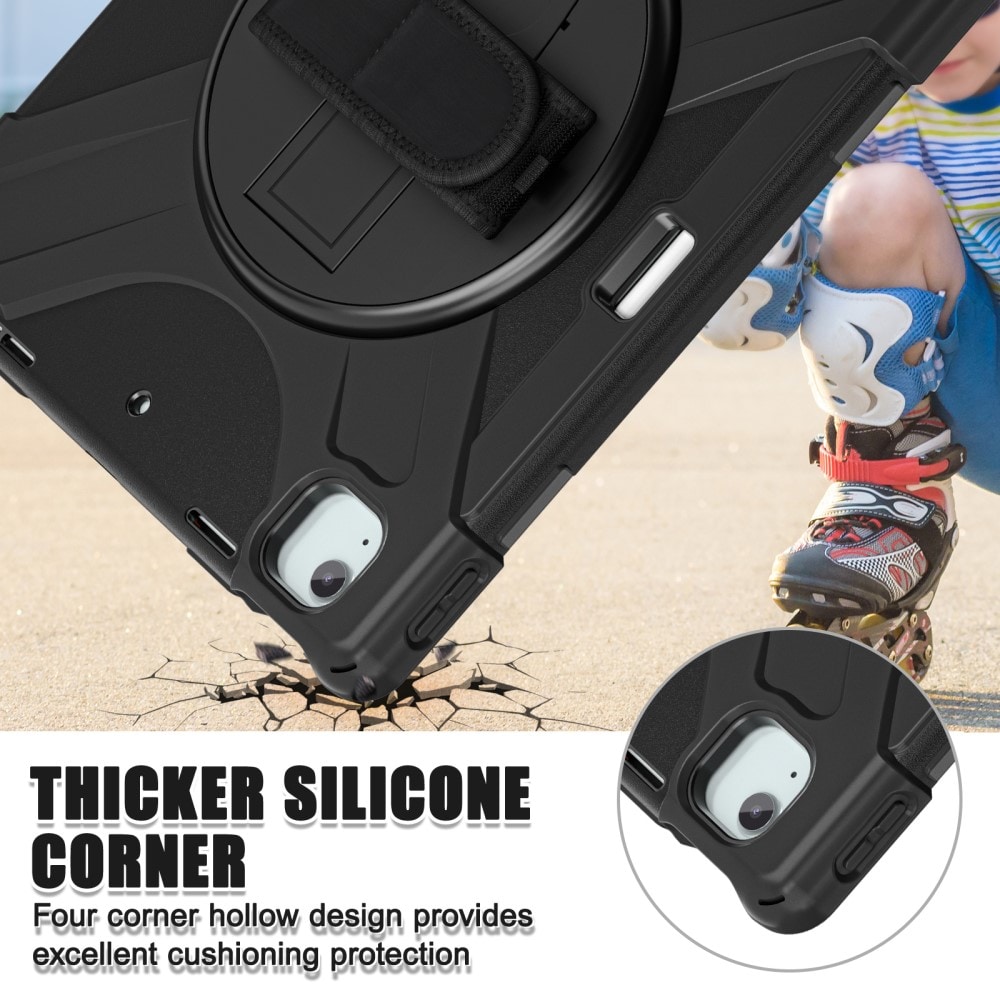 Apple iPad Air 11 6th Gen (2024) Tufft hybridskal med axelrem Svart