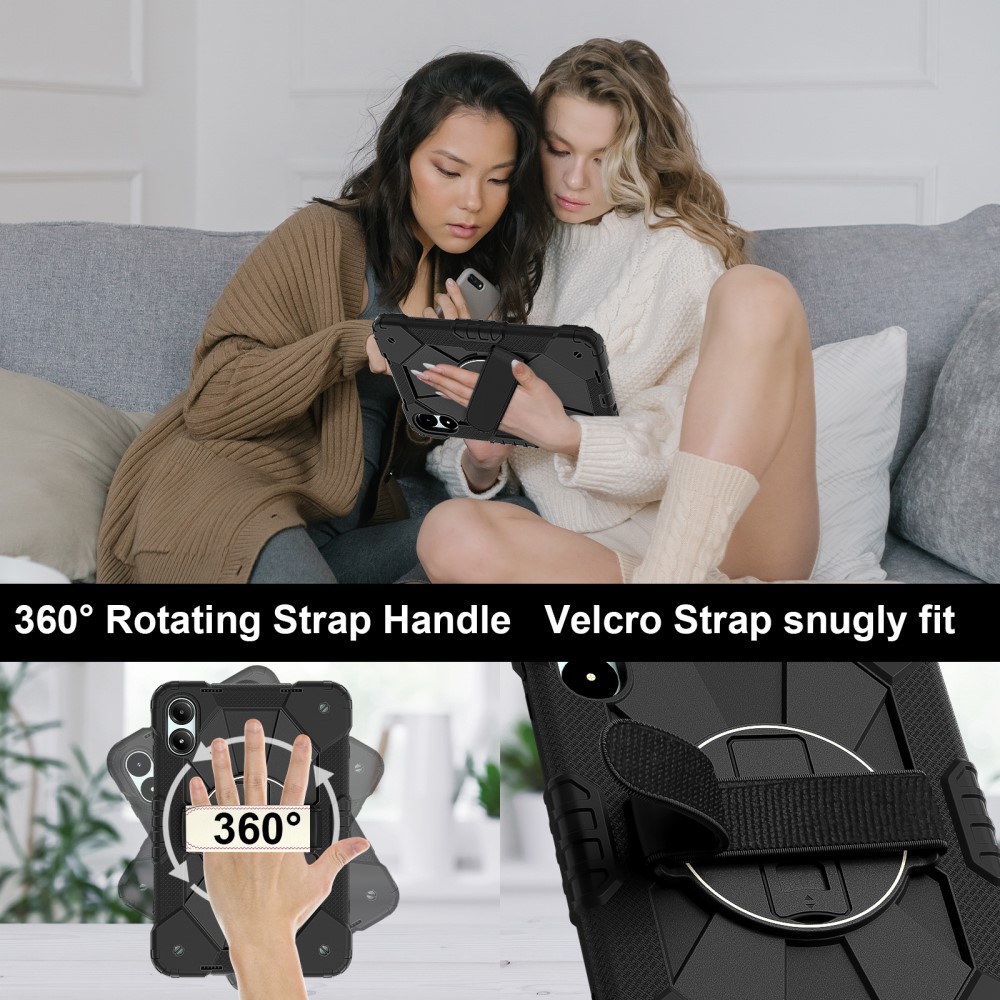 Xiaomi Redmi Pad Pro Tufft hybridskal med axelrem Svart