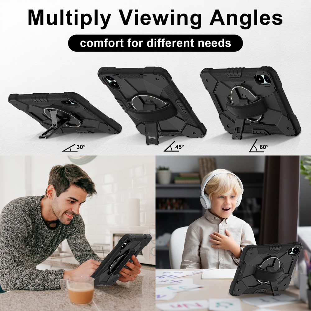 Xiaomi Redmi Pad Pro Tufft hybridskal med axelrem Svart