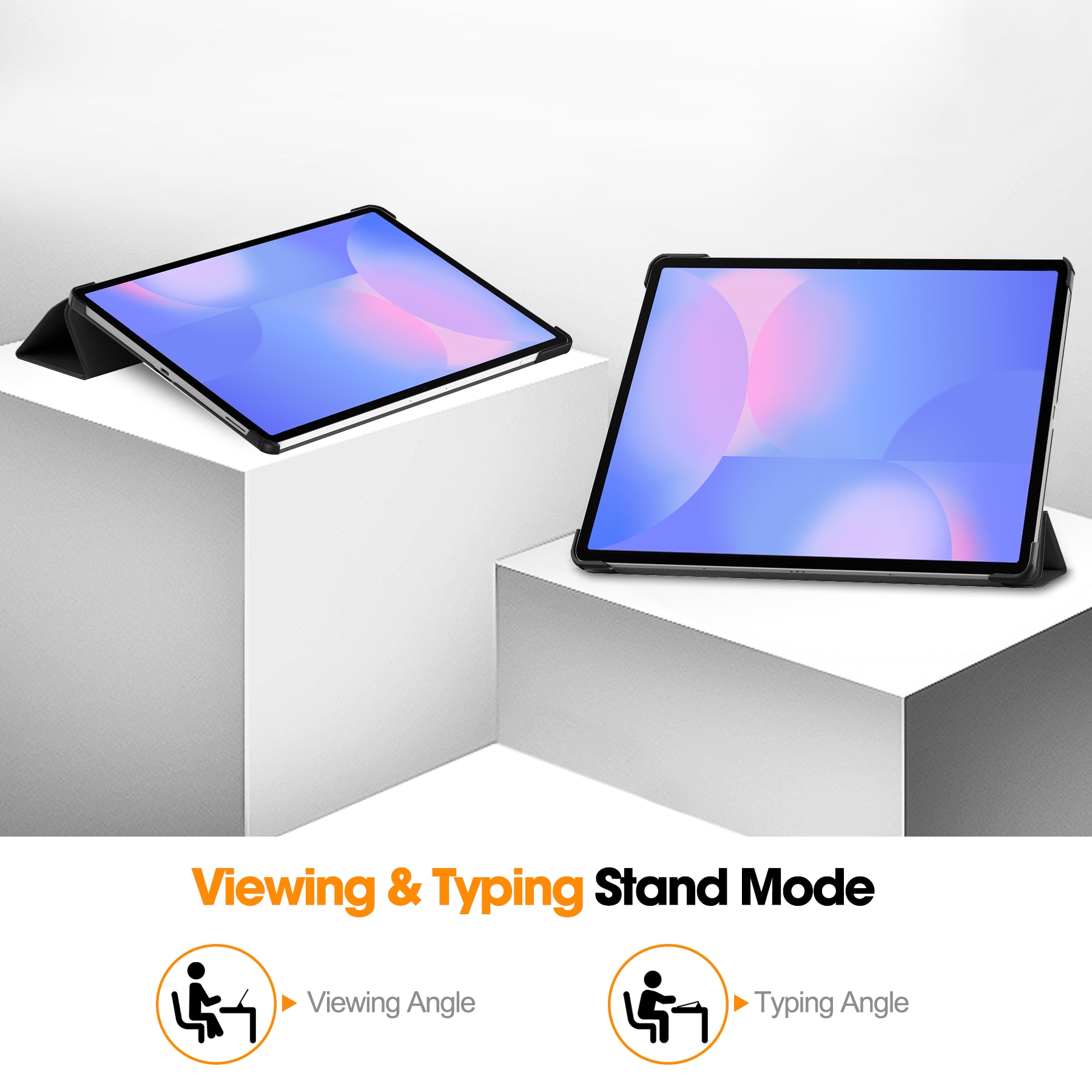 Samsung Galaxy Tab S10 FE Plus Tri-Fold Fodral, Svart