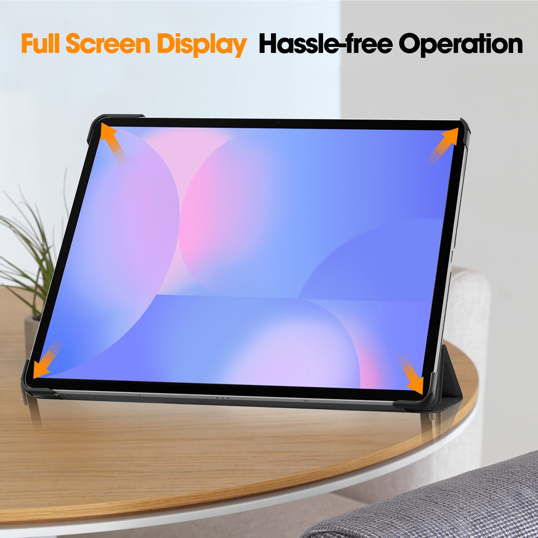 Samsung Galaxy Tab S10 FE Plus Tri-Fold Fodral, Svart