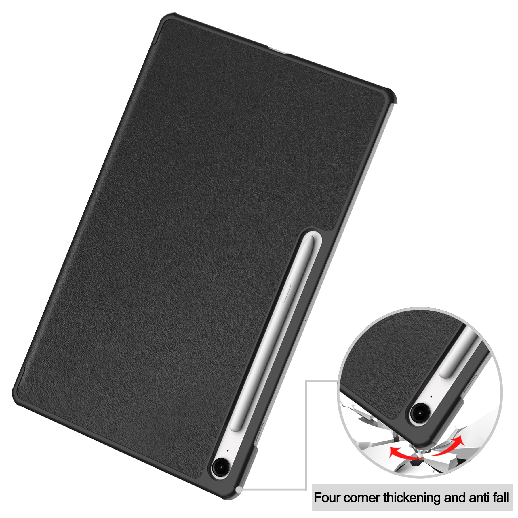 Samsung Galaxy Tab S10 FE Plus Tri-Fold Fodral, Svart