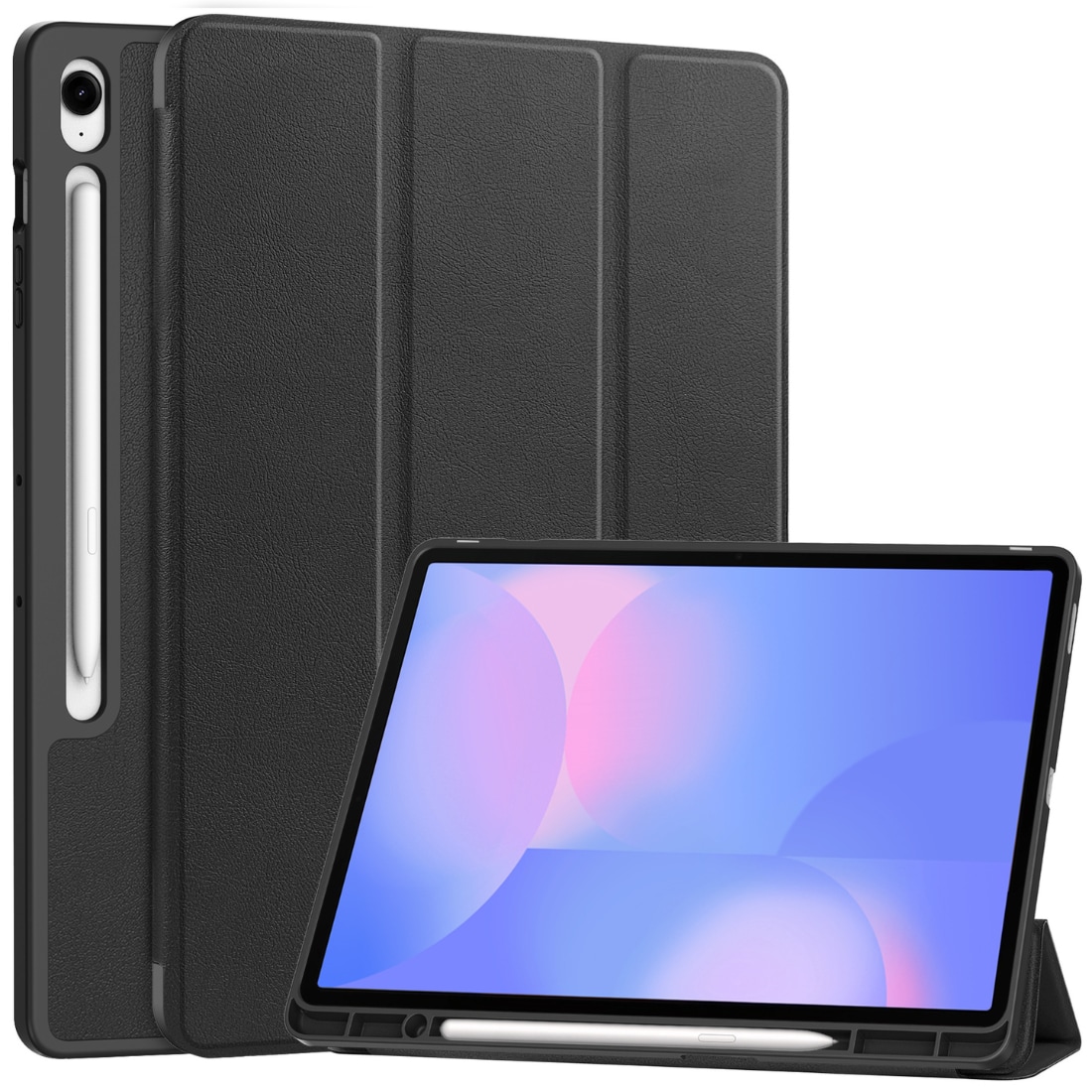 Samsung Galaxy Tab S10 FE Plus Tri-fold Fodral med pennhållare, Svart