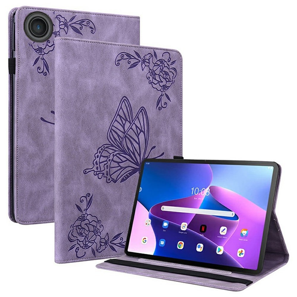  Lenovo Tab Fodral med fjärilar, Lila