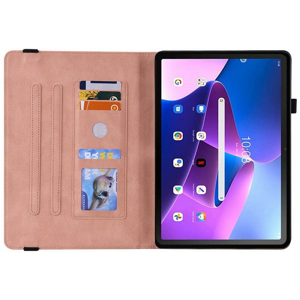  Lenovo Tab Fodral med fjärilar, Rosa