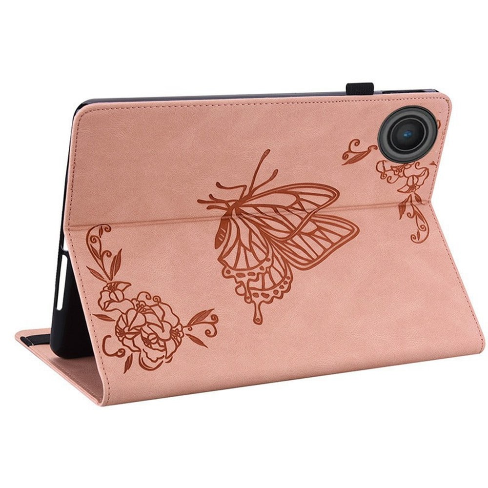  Lenovo Tab Fodral med fjärilar, Rosa