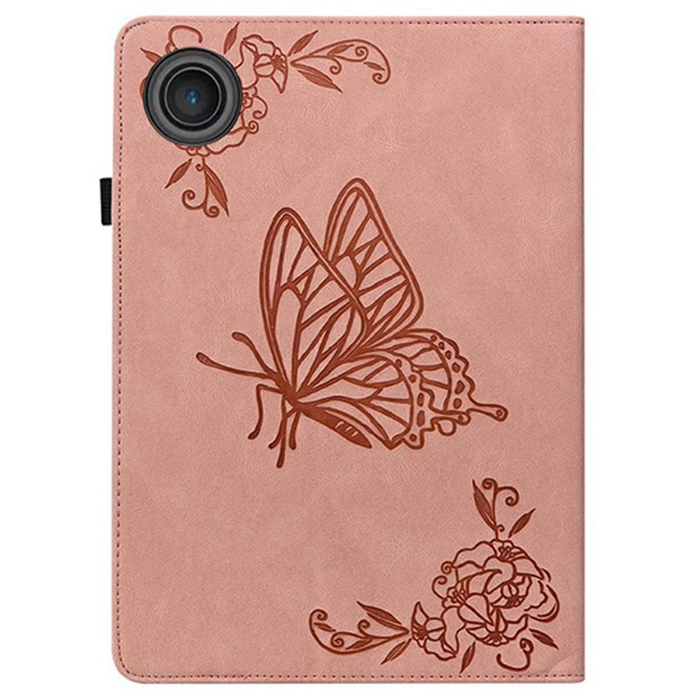  Lenovo Tab Fodral med fjärilar, Rosa