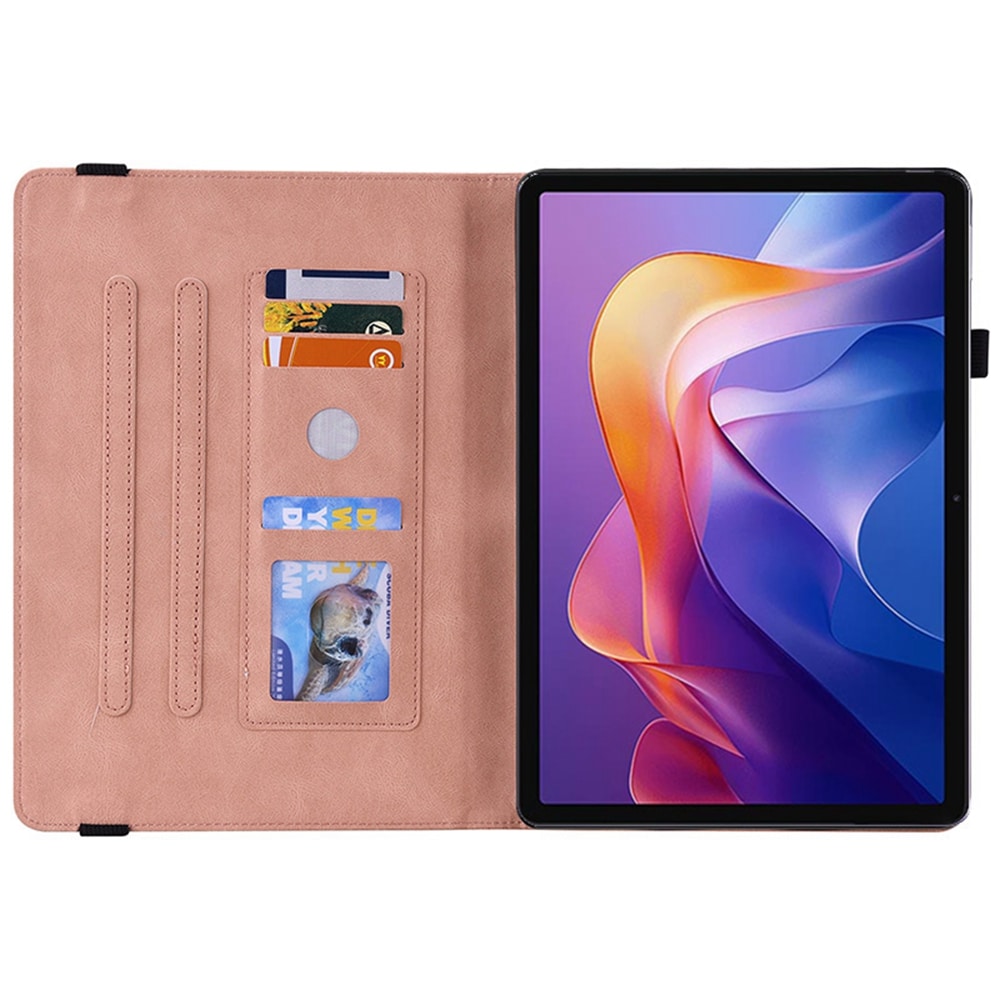 Xiaomi Redmi Pad 2 Fodral med fjärilar, Rosa