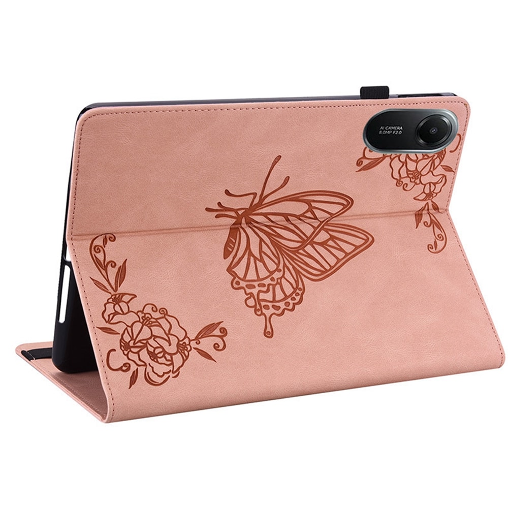 Xiaomi Redmi Pad 2 Fodral med fjärilar, Rosa