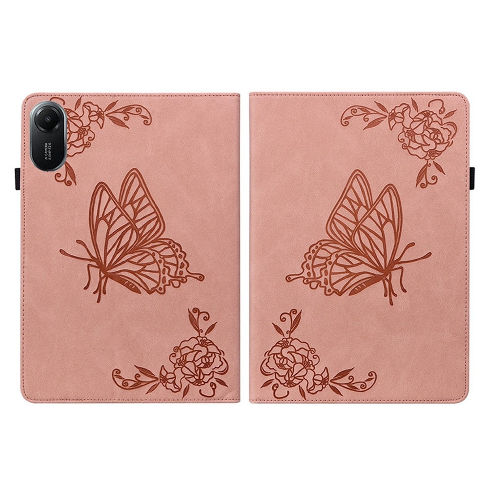 Xiaomi Redmi Pad 2 Fodral med fjärilar, Rosa