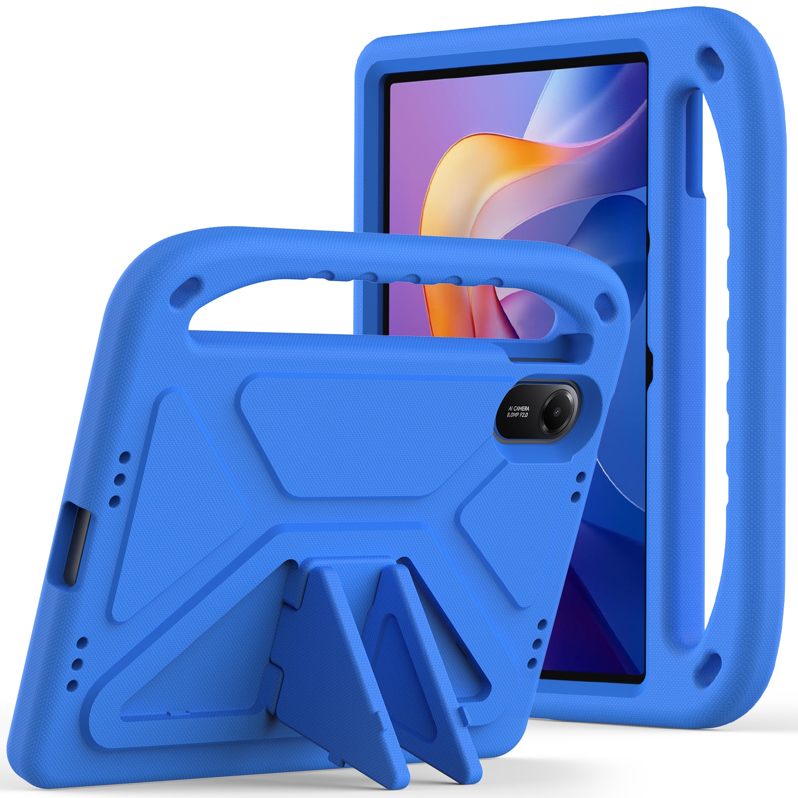 Xiaomi Redmi Pad 2 Stöttåligt skal/fodral med handtag - Perfekt för barn, Blå