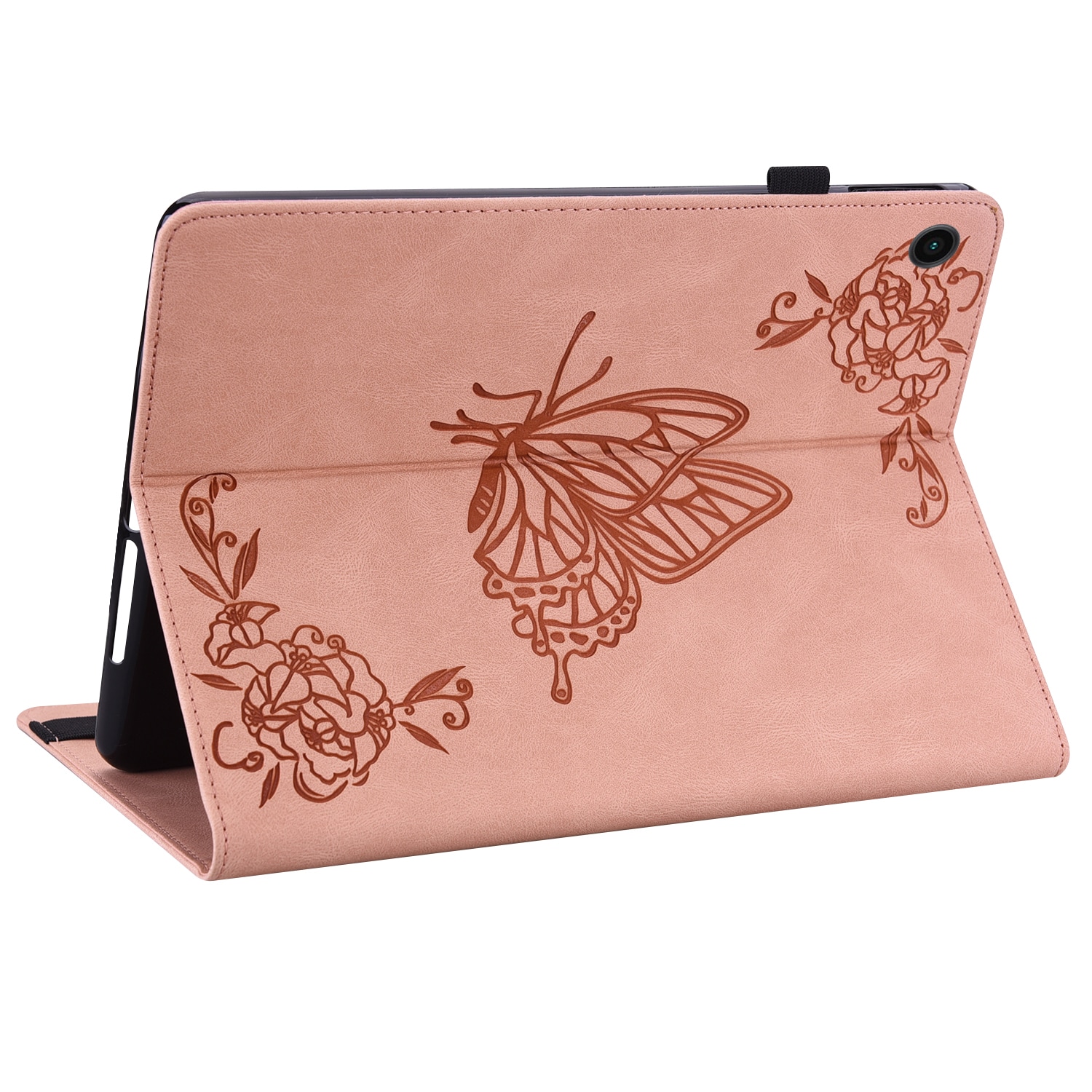 Samsung Galaxy Tab A11 Plus Fodral med fjärilar, Rosa