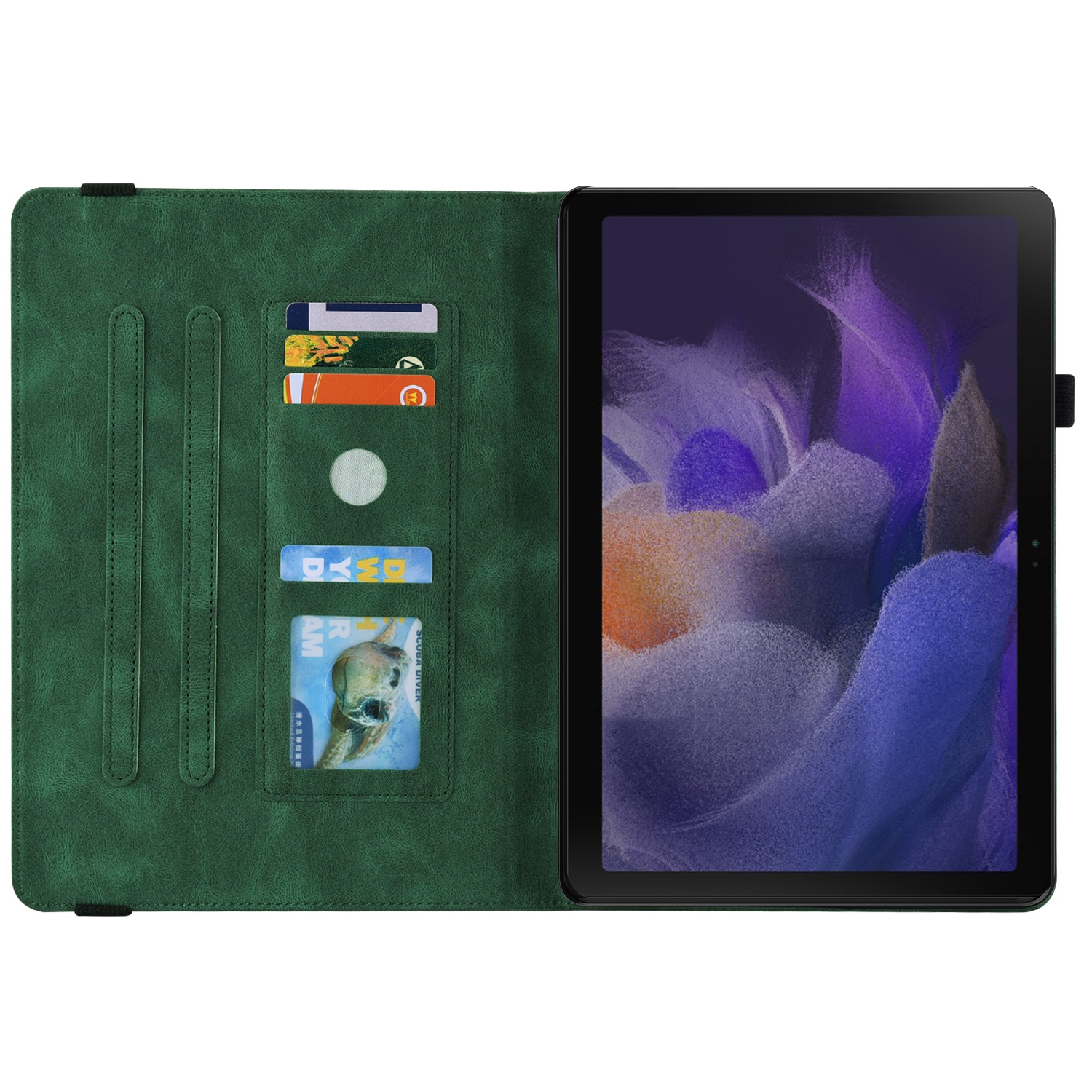 Samsung Galaxy Tab A11 Plus Fodral med fjärilar, Grön