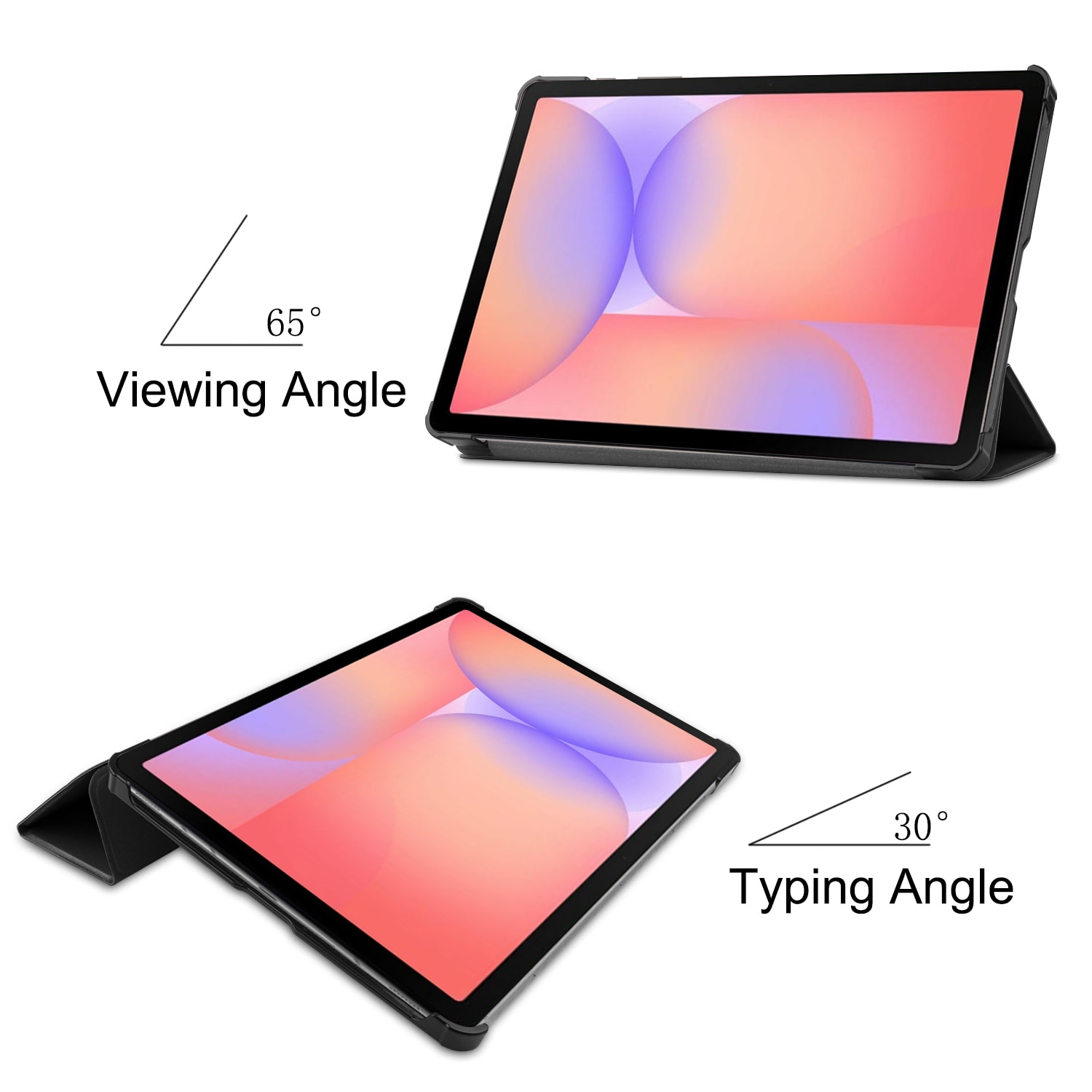 Samsung Galaxy Tab S10 Lite Tri-Fold Fodral, Svart