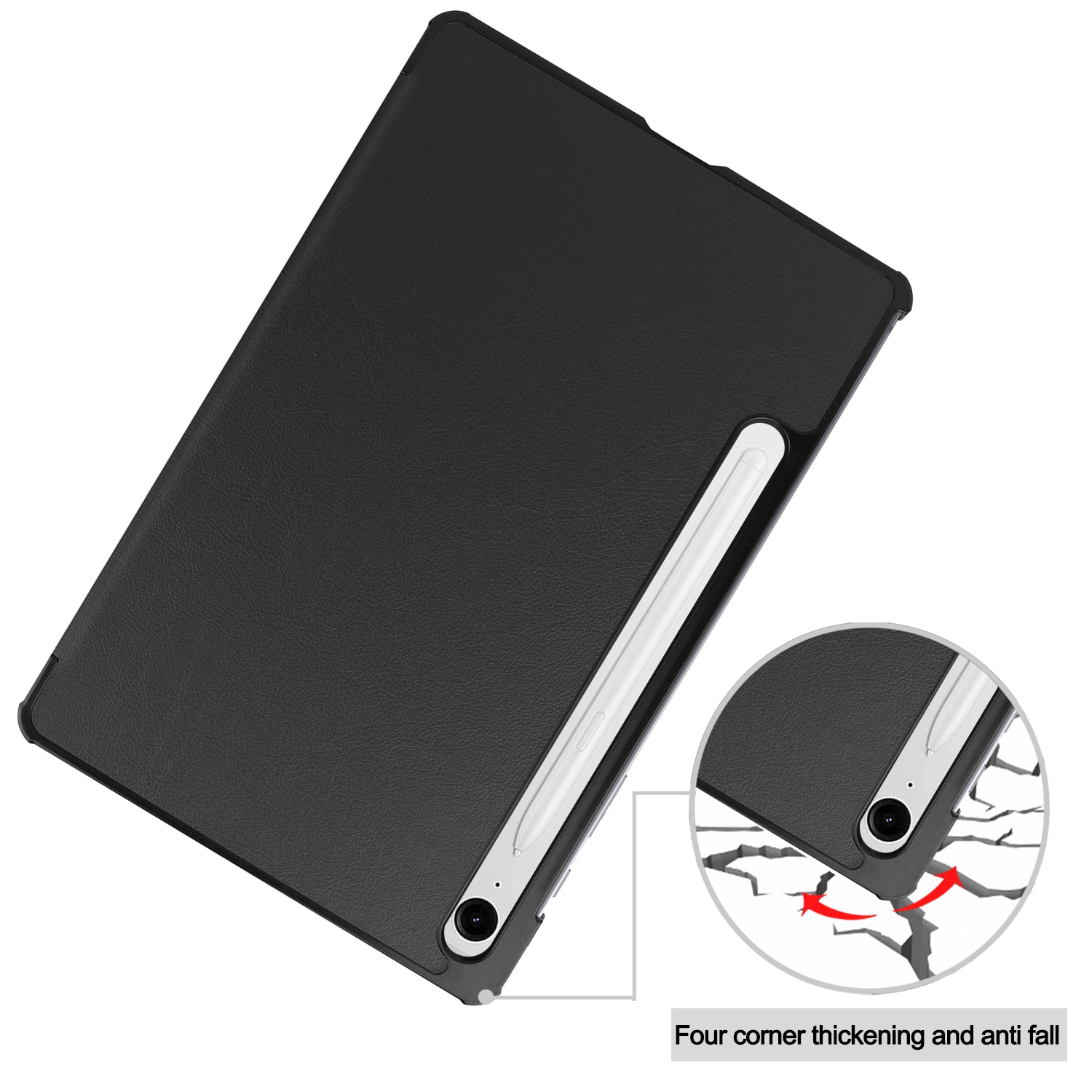 Samsung Galaxy Tab S10 Lite Tri-Fold Fodral, Svart