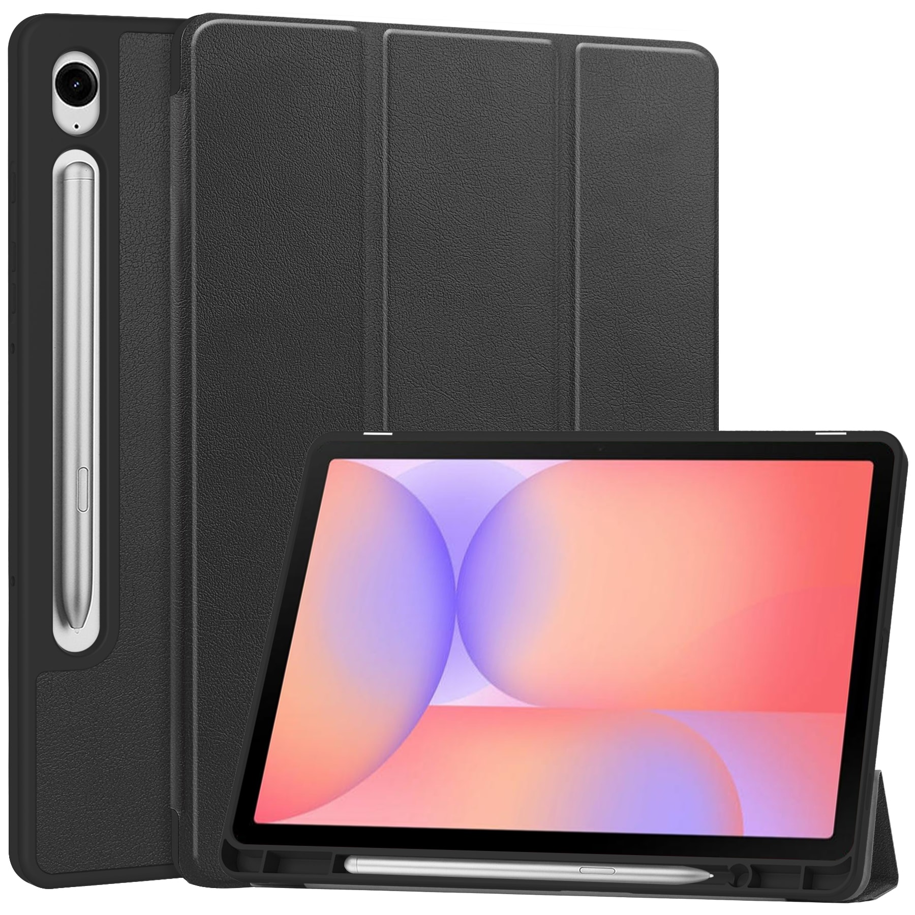 Samsung Galaxy Tab S10 Lite Tri-fold Fodral med pennhållare, Svart