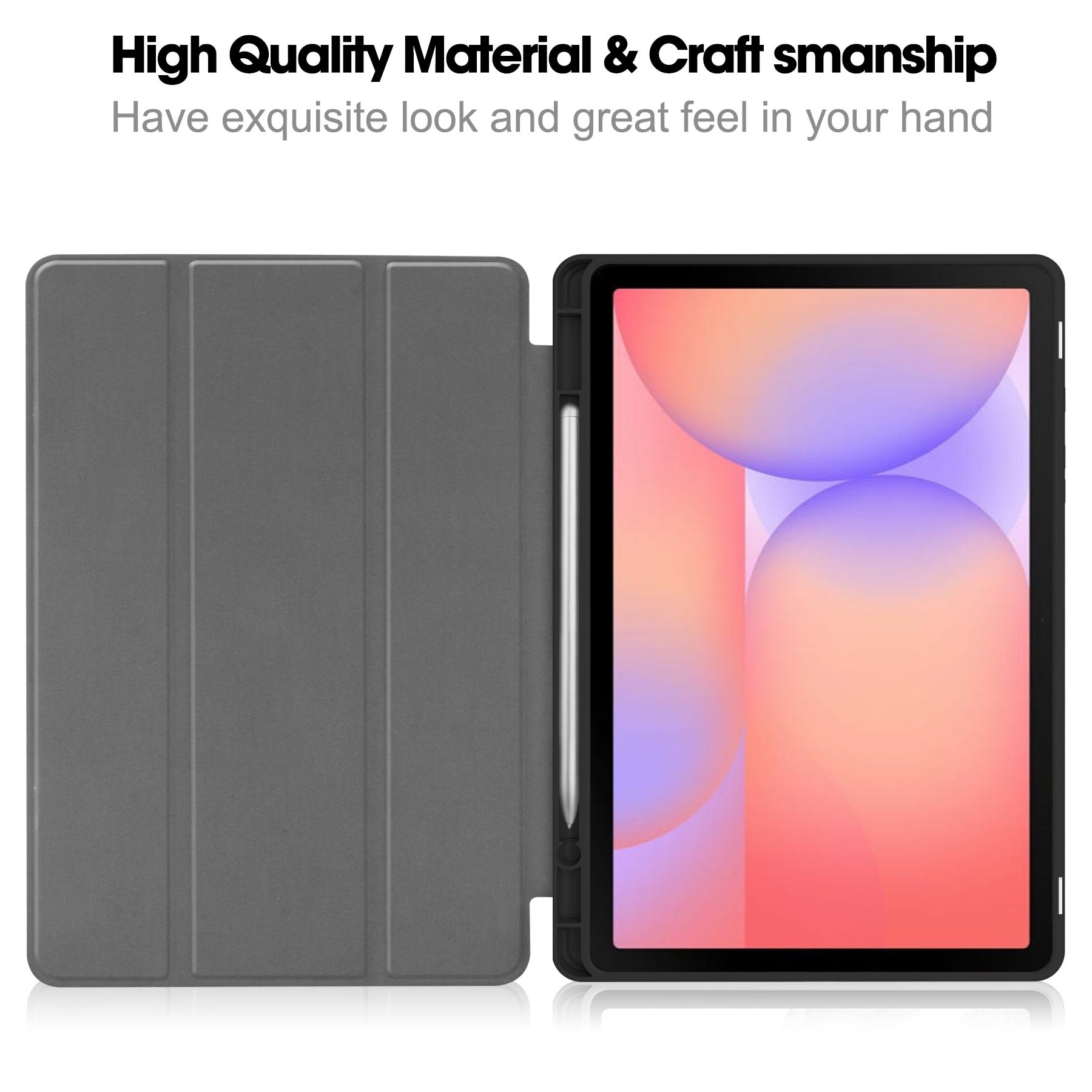Samsung Galaxy Tab S10 Lite Tri-fold Fodral med pennhållare, Svart
