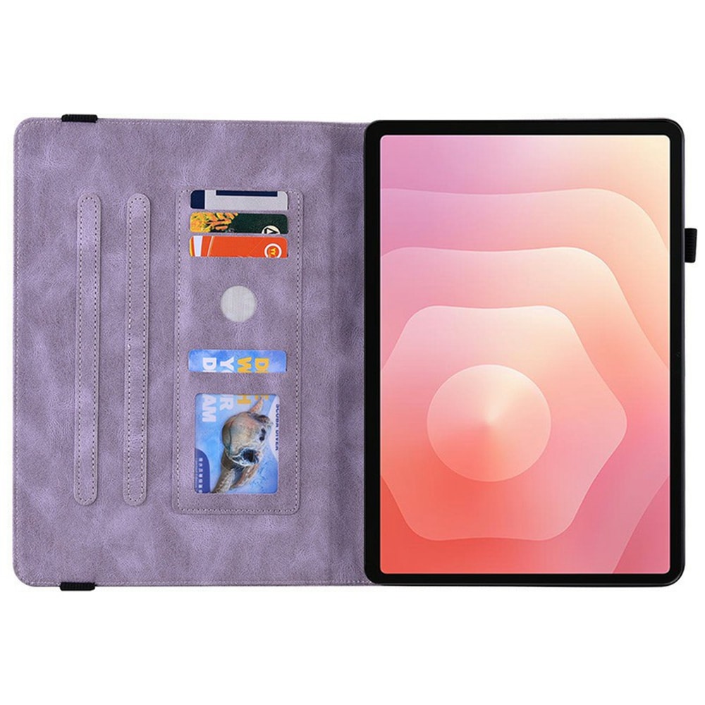 Samsung Galaxy Tab S11 Fodral med fjärilar, Lila