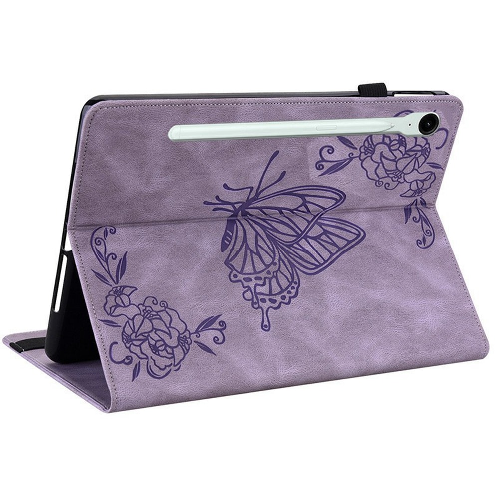 Samsung Galaxy Tab S11 Fodral med fjärilar, Lila