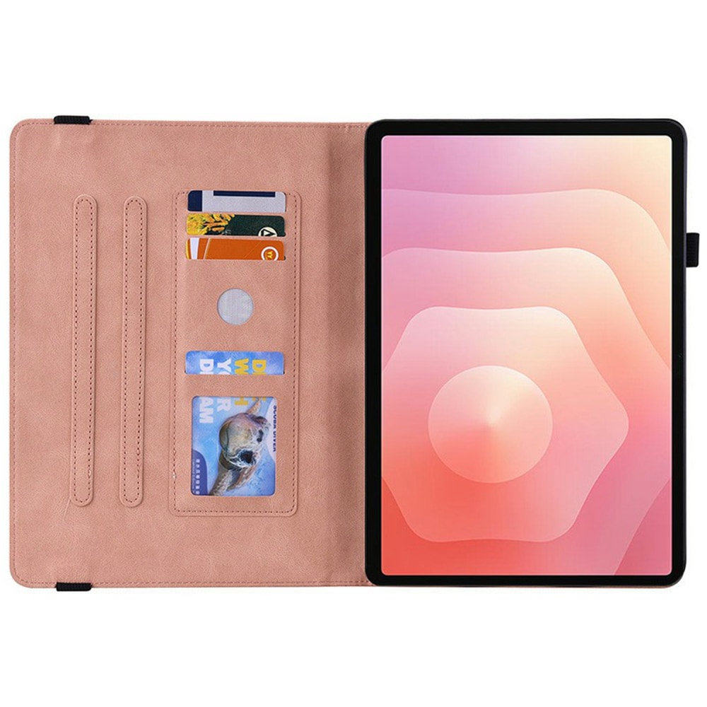 Samsung Galaxy Tab S11 Fodral med fjärilar, Rosa