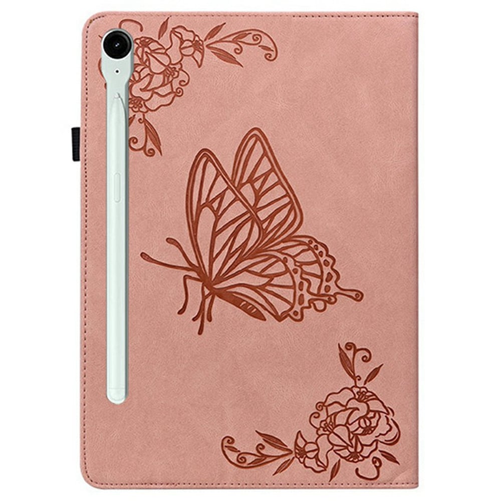 Samsung Galaxy Tab S11 Fodral med fjärilar, Rosa