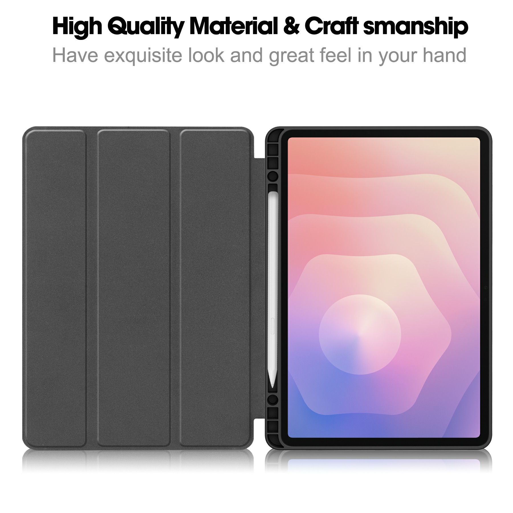 Samsung Galaxy Tab S11 Tri-fold Fodral med pennhållare, Svart
