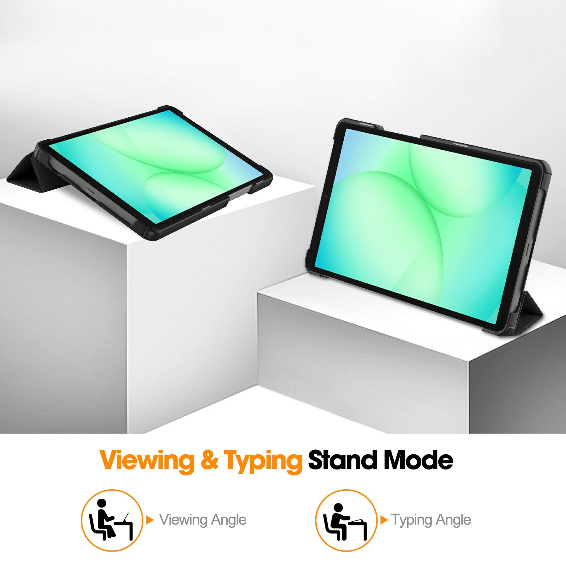 Samsung Galaxy Tab A11 Tri-Fold Fodral, Svart