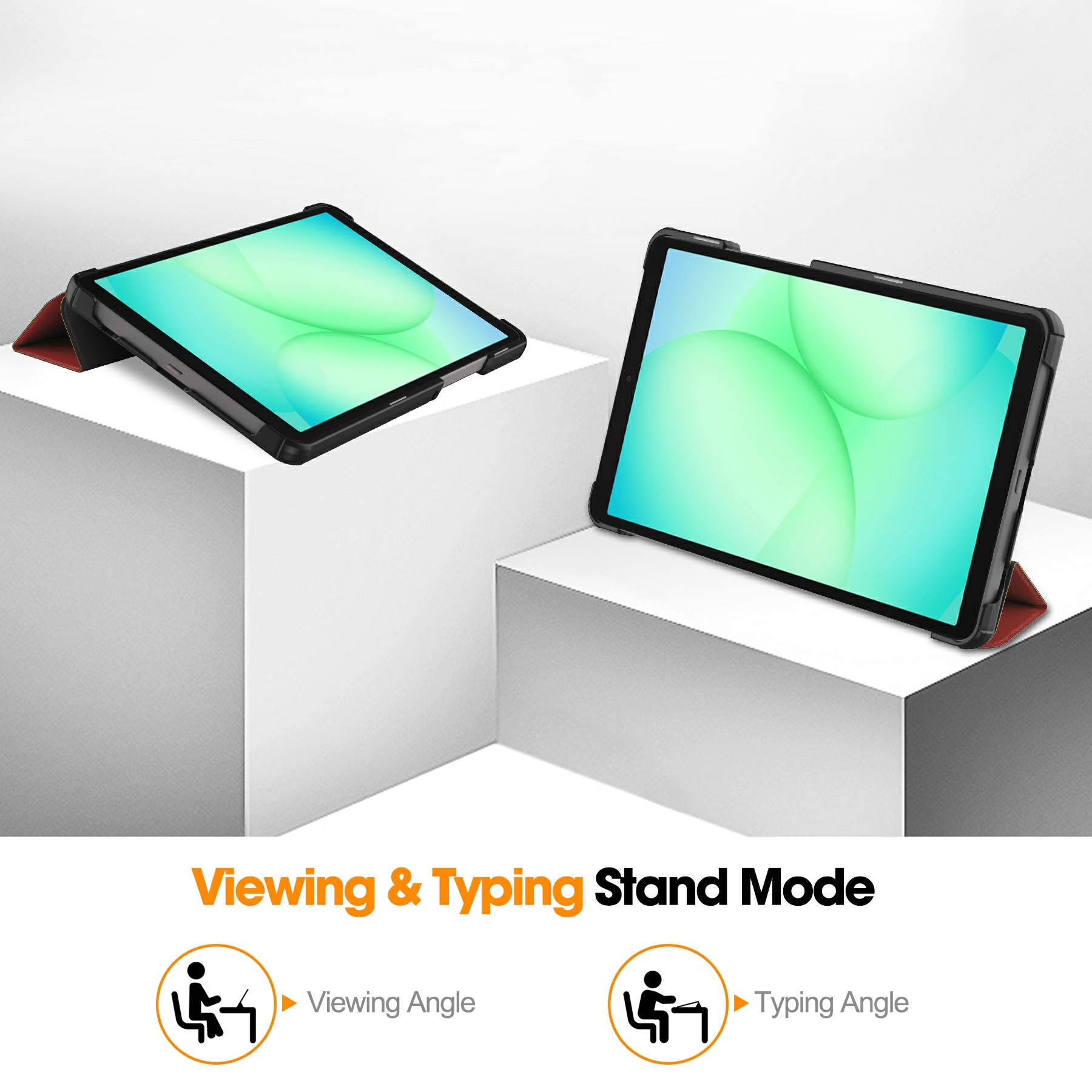Samsung Galaxy Tab A11 Tri-Fold Fodral, Röd