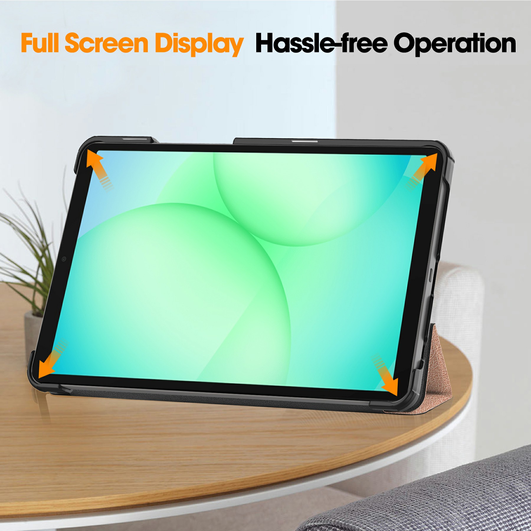 Samsung Galaxy Tab A11 Tri-Fold Fodral, Roséguld