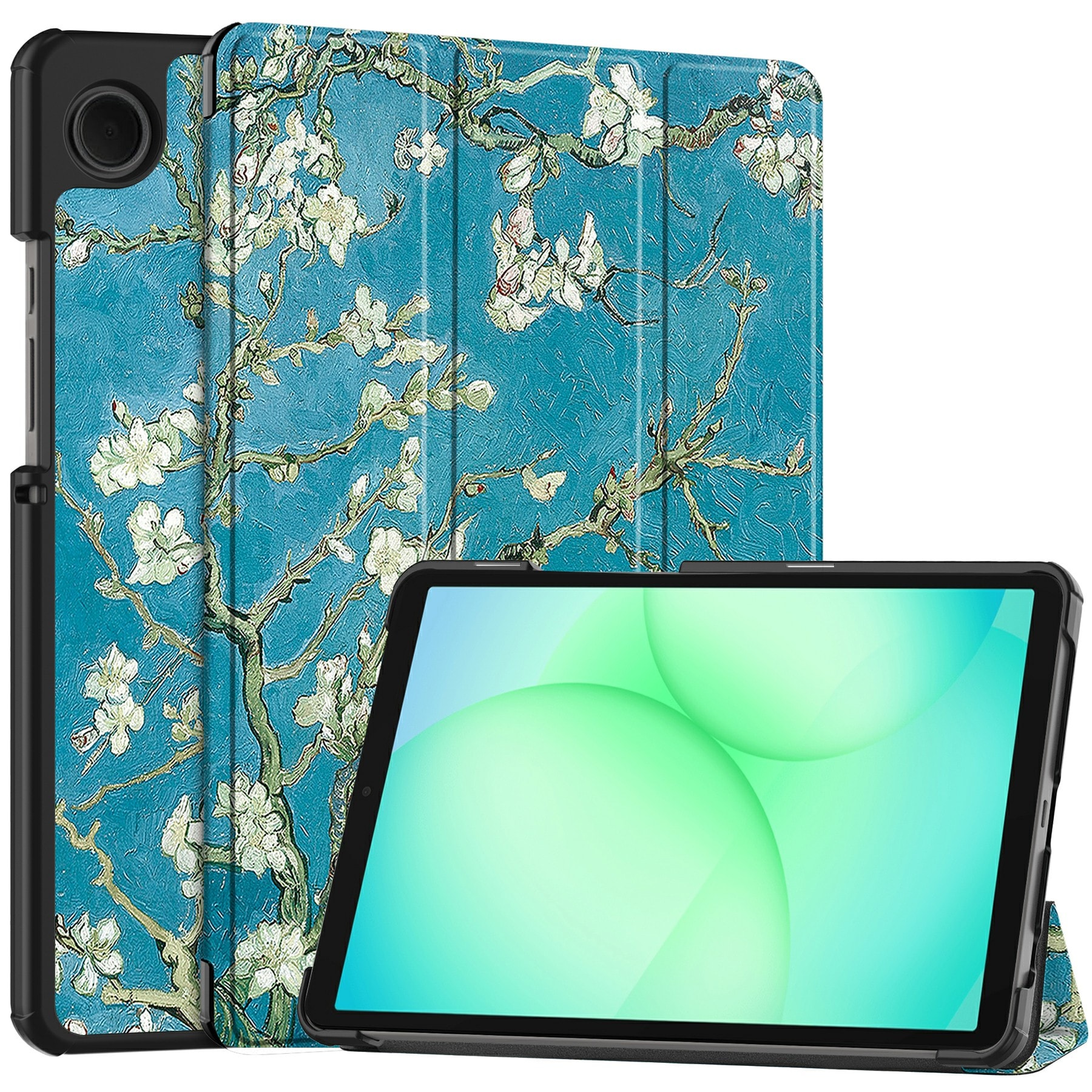 Samsung Galaxy Tab A11 Tri-Fold Fodral,  körsbärsblommor