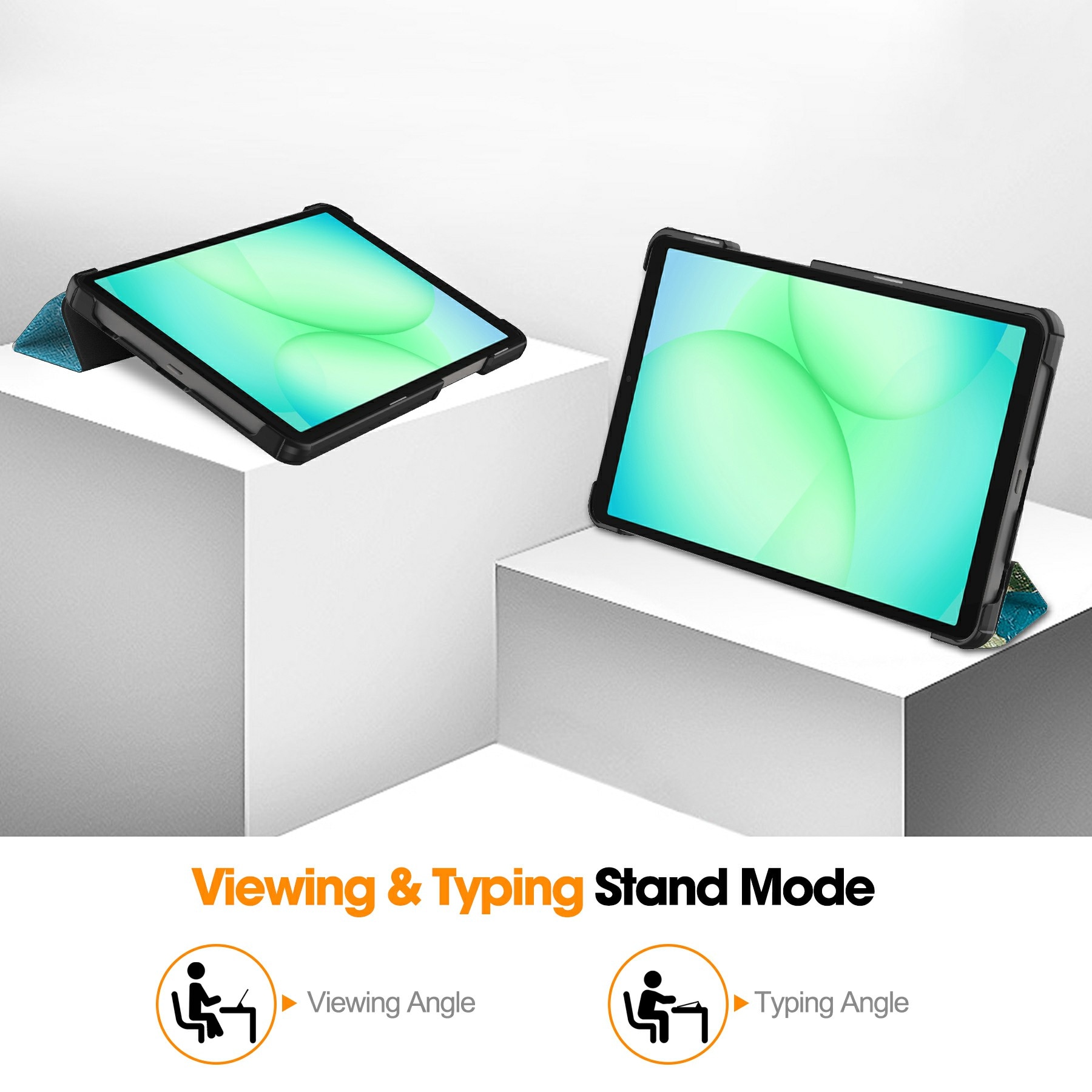 Samsung Galaxy Tab A11 Tri-Fold Fodral,  körsbärsblommor