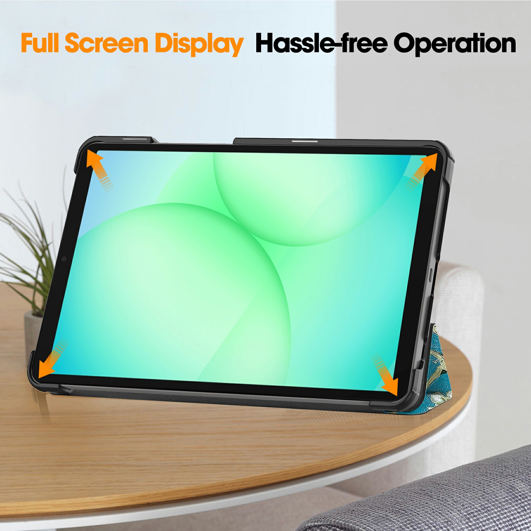 Samsung Galaxy Tab A11 Tri-Fold Fodral,  körsbärsblommor